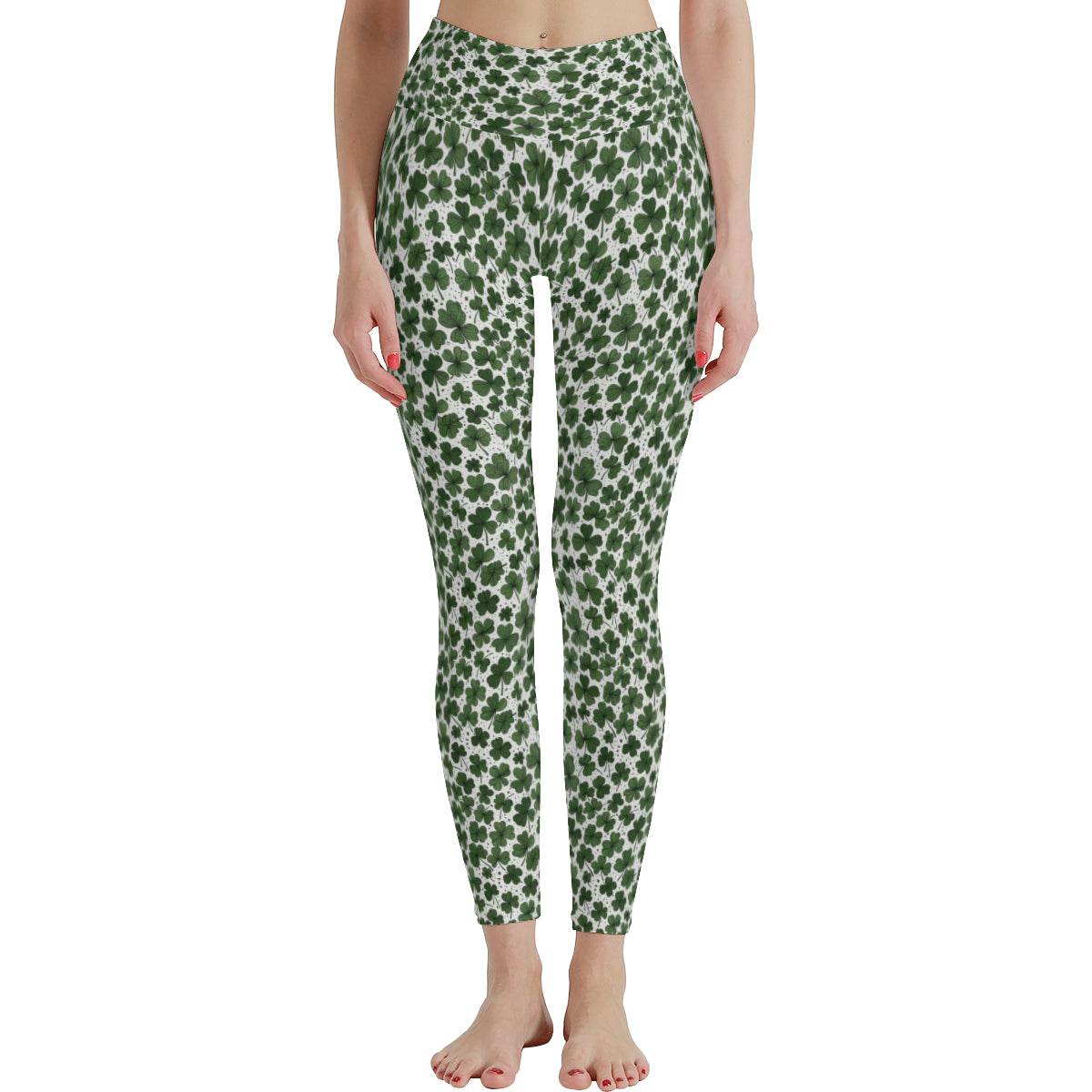 Clovers Women's Polyester Yoga pants Leggings - DeRose Seasonal