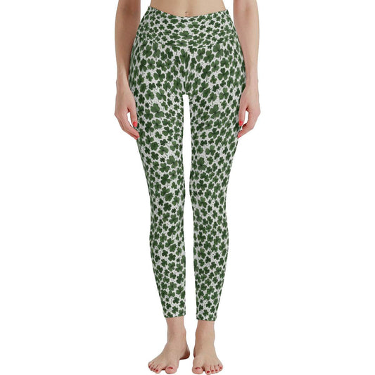 Clovers Women's Polyester Yoga pants Leggings - DeRose Seasonal