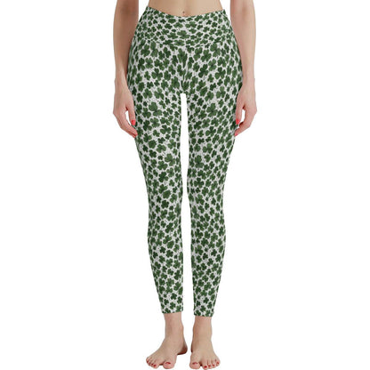Clovers Women's Polyester Yoga pants Leggings - DeRose Seasonal