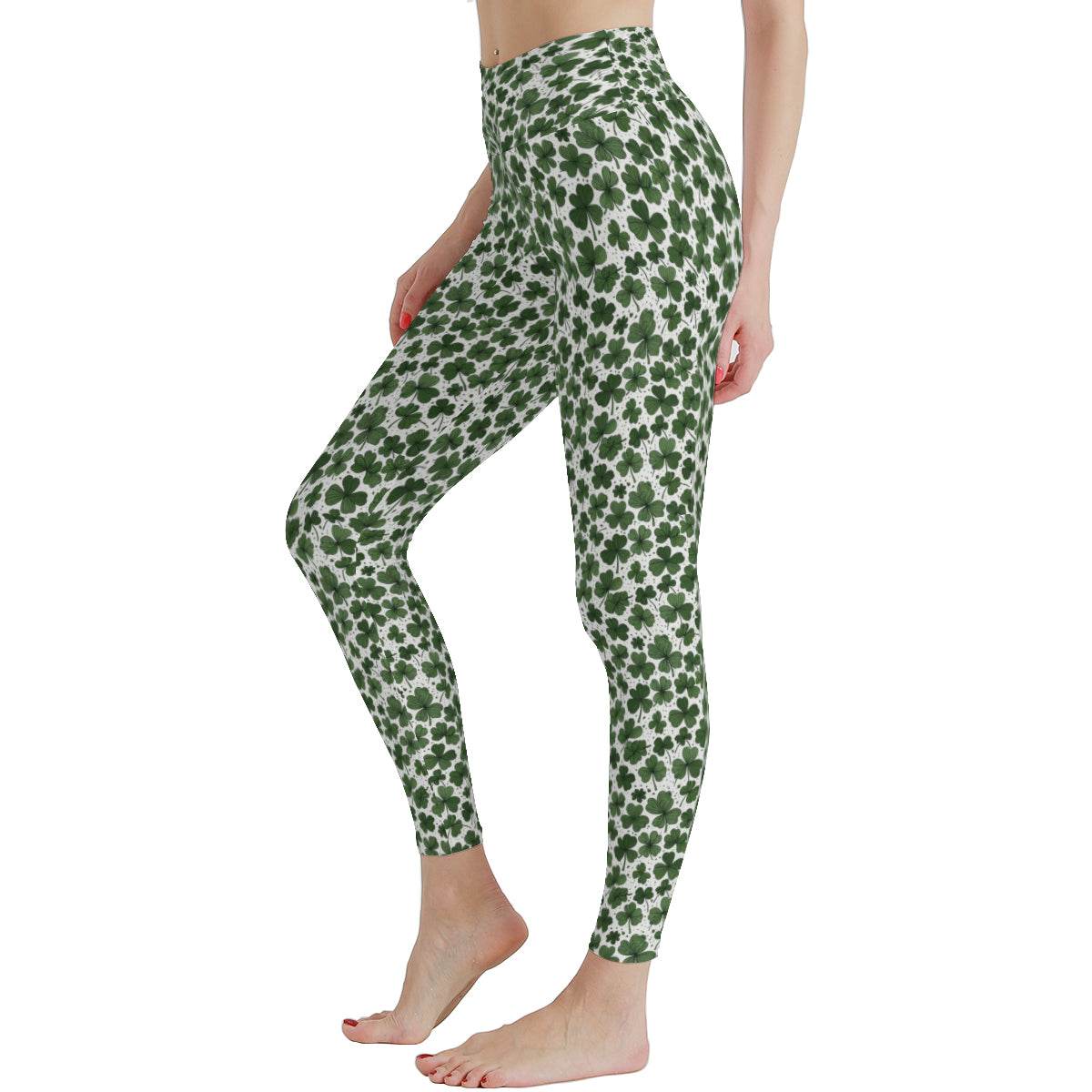 Clovers Women's Polyester Yoga pants Leggings - DeRose Seasonal