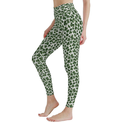 Clovers Women's Polyester Yoga pants Leggings - DeRose Seasonal