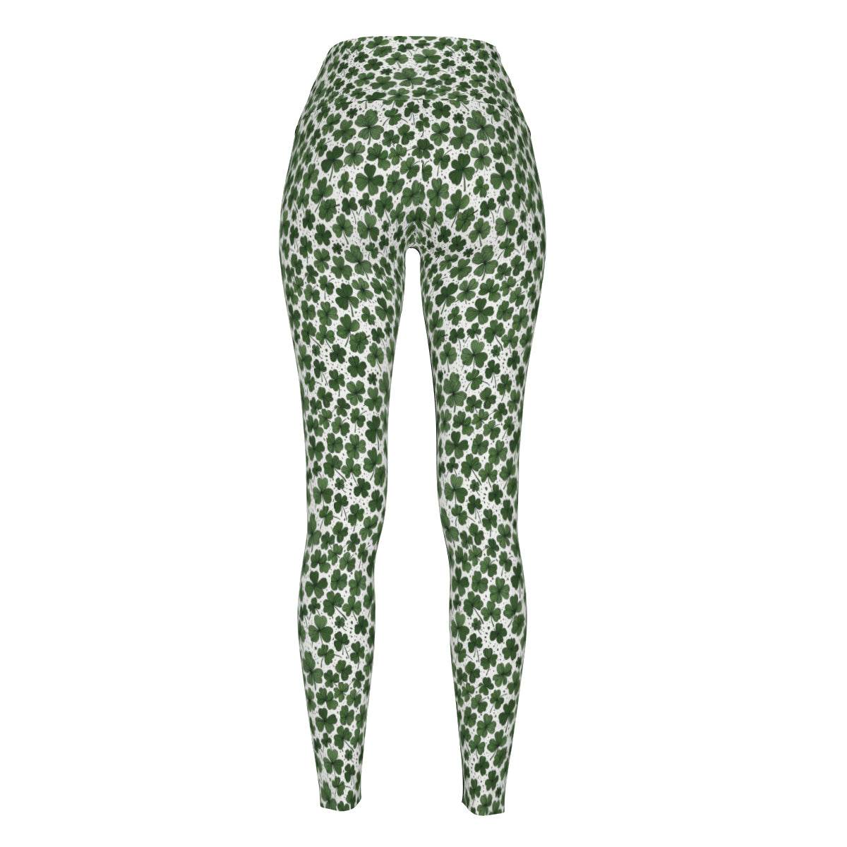 Clovers Women's Polyester Yoga pants Leggings - DeRose Seasonal