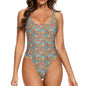 Ocean Abstract One-Piece Swimsuits Polyester and Spandex