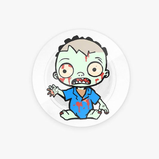 Zombie Baby Greeting Blue - Acrylic Phone Airbag Holder - Circle - pop socket - DeRose Seasonal