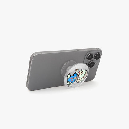 Zombie Baby Greeting Blue - Acrylic Phone Airbag Holder - Circle - pop socket - DeRose Seasonal