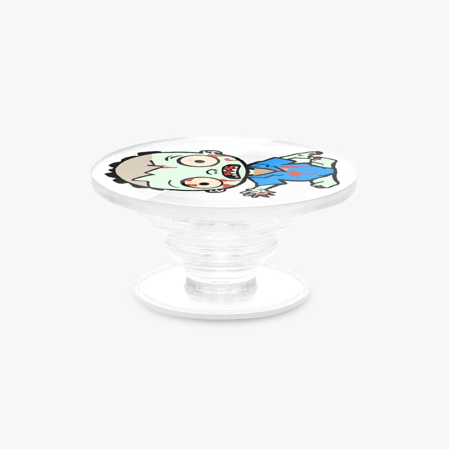 Zombie Baby Greeting Blue - Acrylic Phone Airbag Holder - Circle - pop socket - DeRose Seasonal