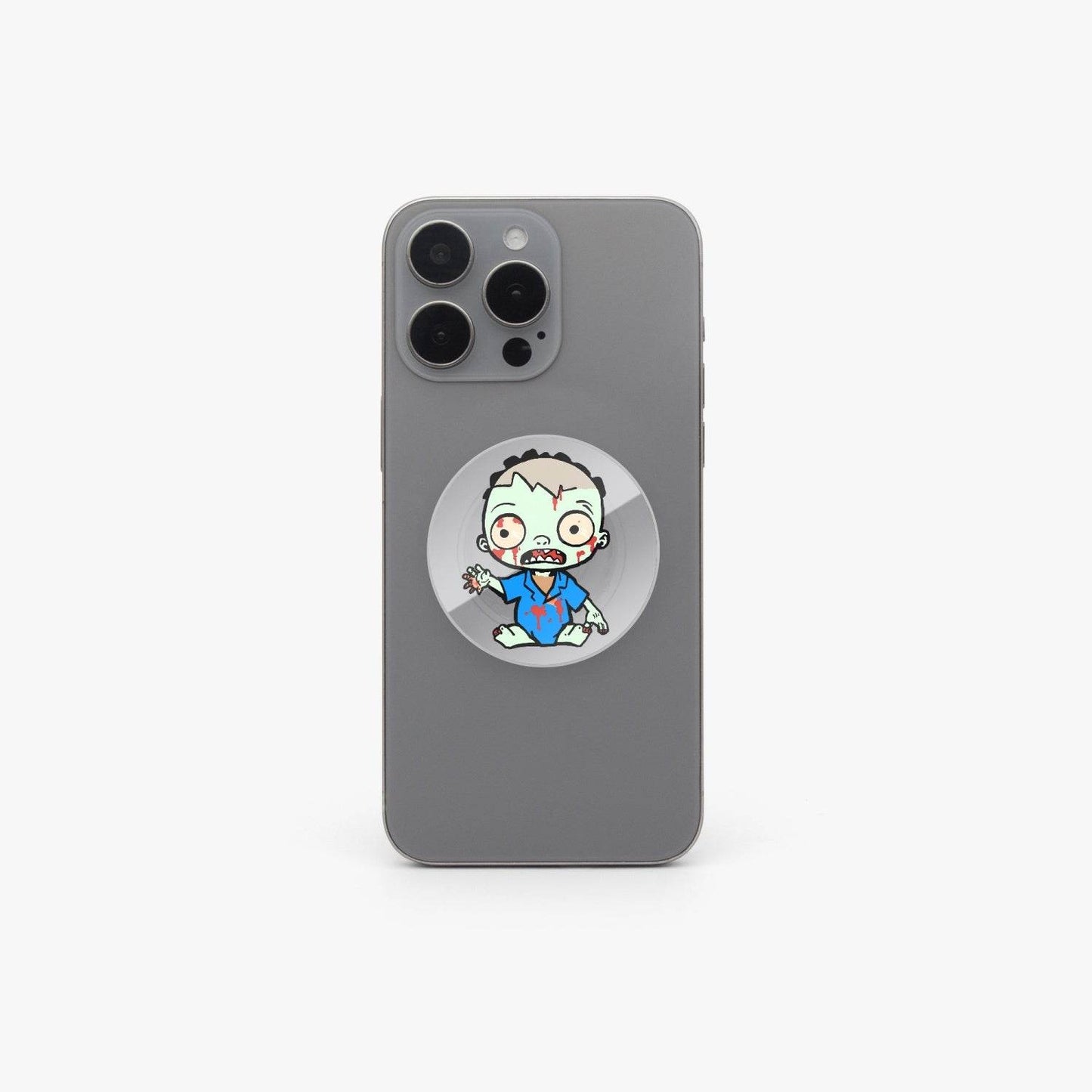 Zombie Baby Greeting Blue - Acrylic Phone Airbag Holder - Circle - pop socket - DeRose Seasonal