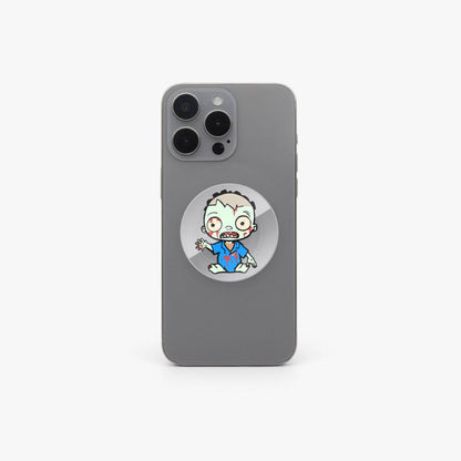 Zombie Baby Greeting Blue - Acrylic Phone Airbag Holder - Circle - pop socket - DeRose Seasonal