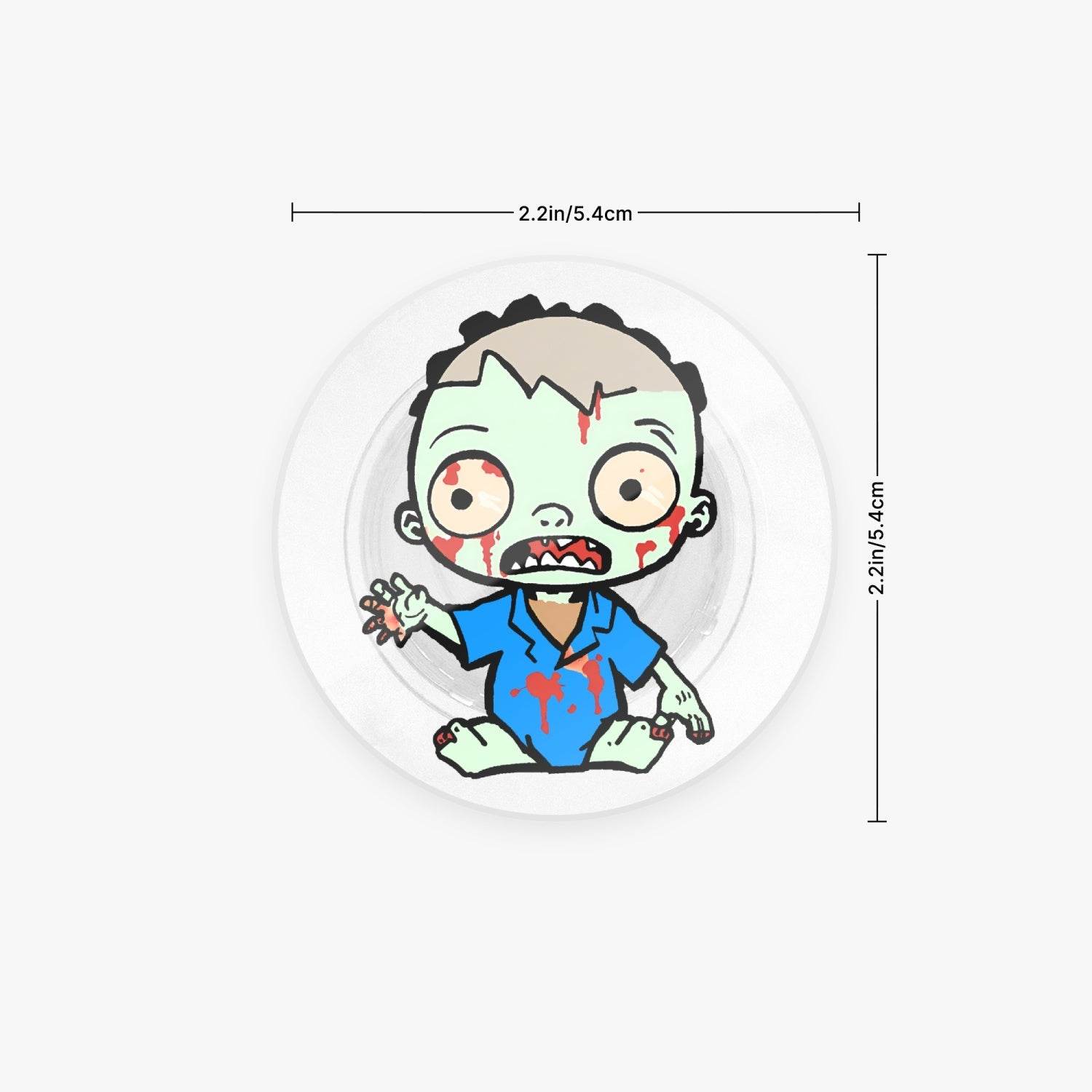 Zombie Baby Greeting Blue - Acrylic Phone Airbag Holder - Circle - pop socket - DeRose Seasonal
