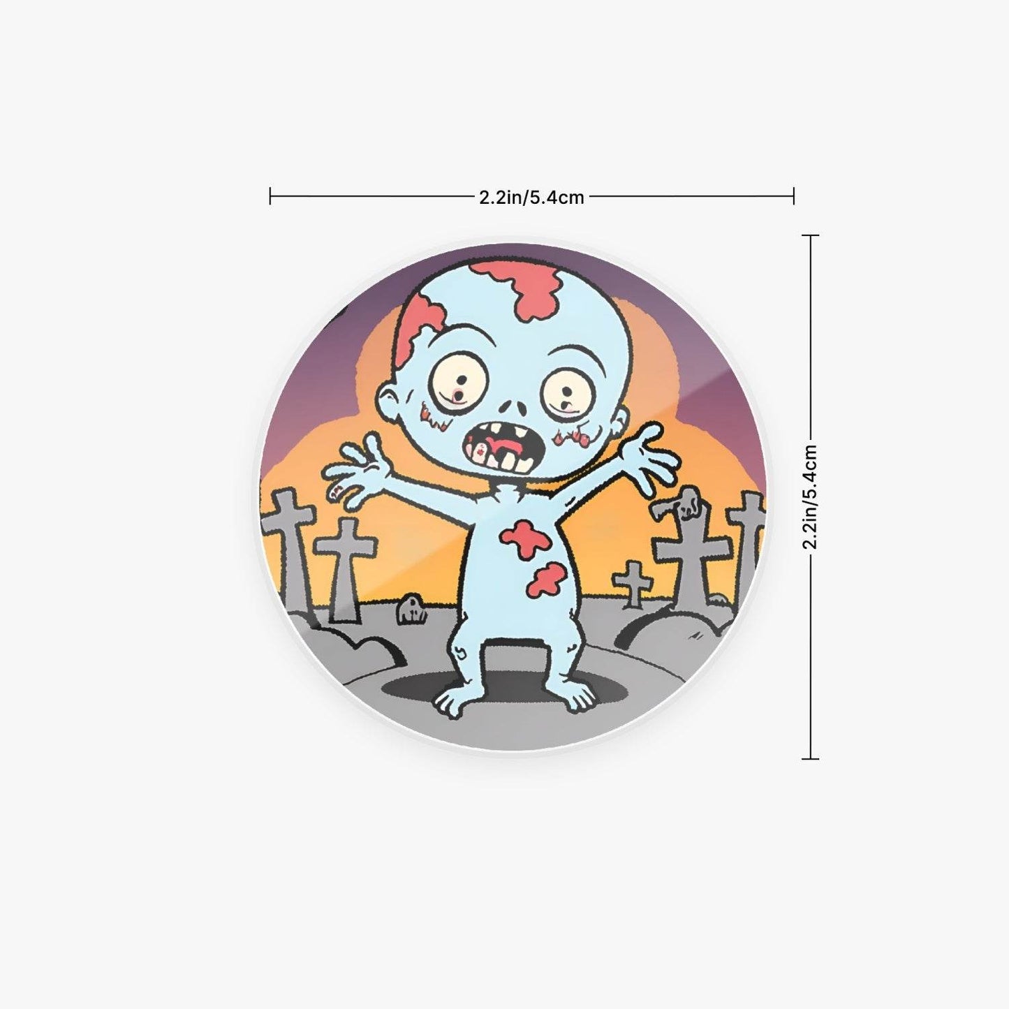 Zombie baby Acrylic Phone Airbag Holder - Circle - pop socket - DeRose Seasonal