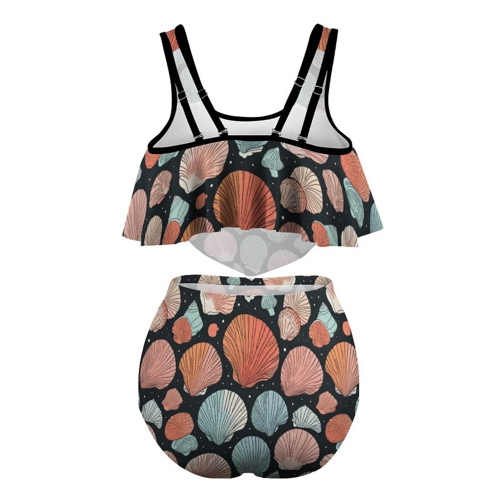 Plus Size Women's Big Shells Two-piece Swimsuit - DeRose Seasonal