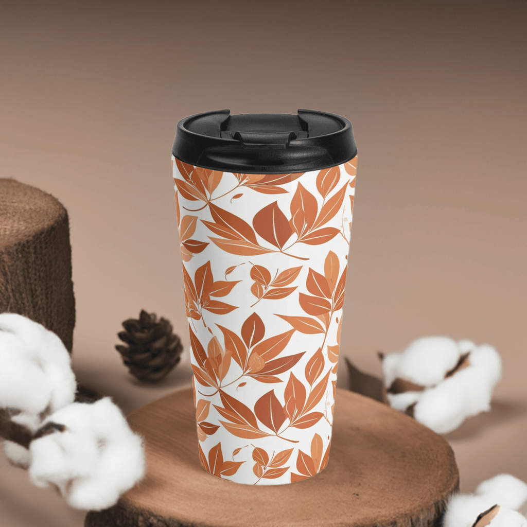 Stainless Steel Autumn Leaves Travel Mug - DeRose Seasonal