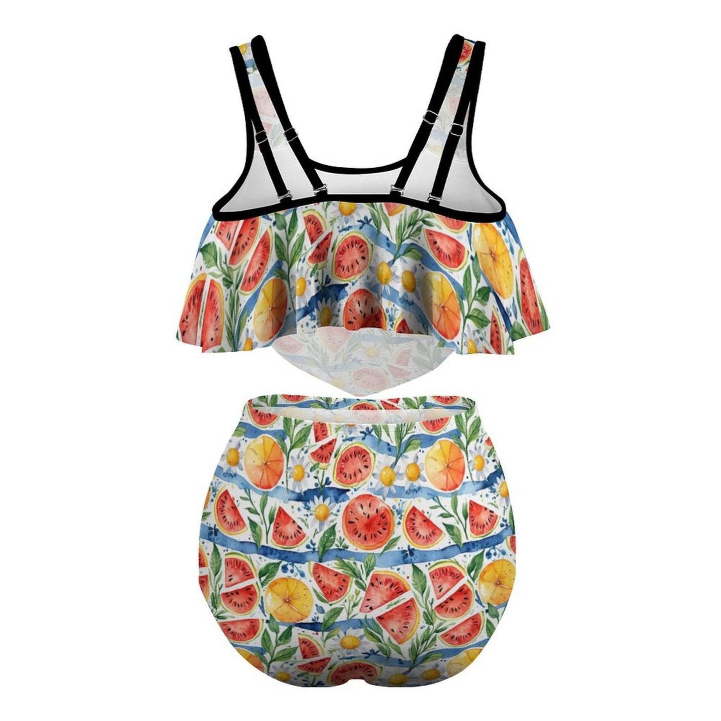Plus Size Watermelon Two-piece Swimsuit - DeRose Seasonal