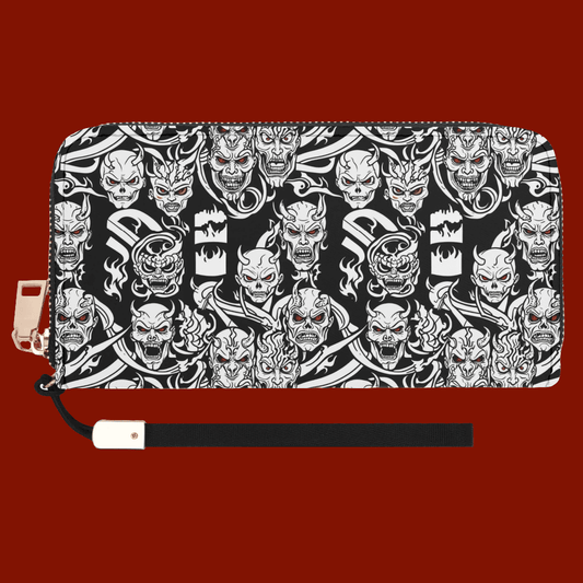 Demon Leather Zipper Women's Wristlet Wallet - DeRose Seasonal