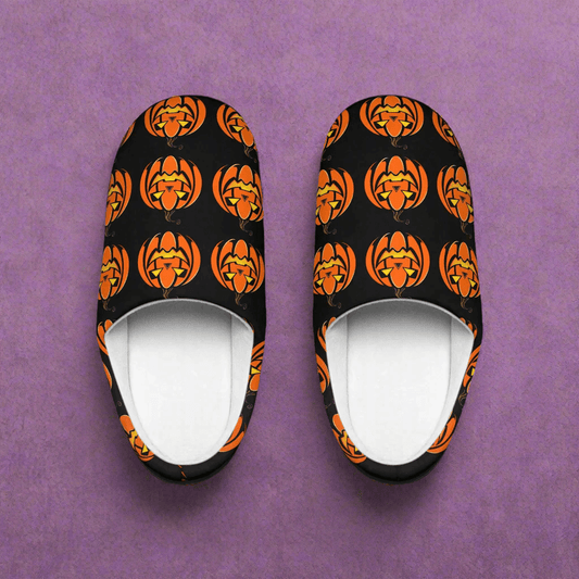 Men's Indoor Halloween Jack-O-Lantern Slippers - DeRose Seasonal