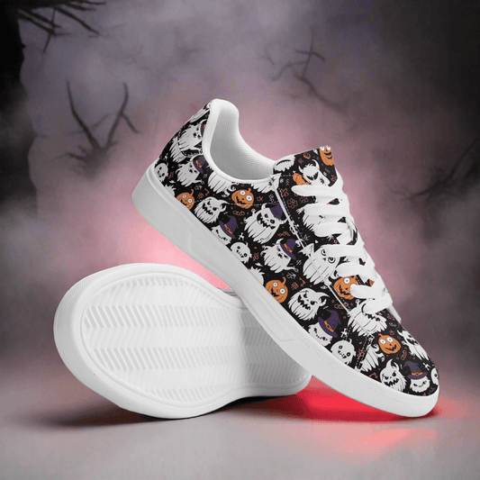Cute Monster Witches Adult Lightweight Brand Low Top Leather Shoes - DeRose Seasonal
