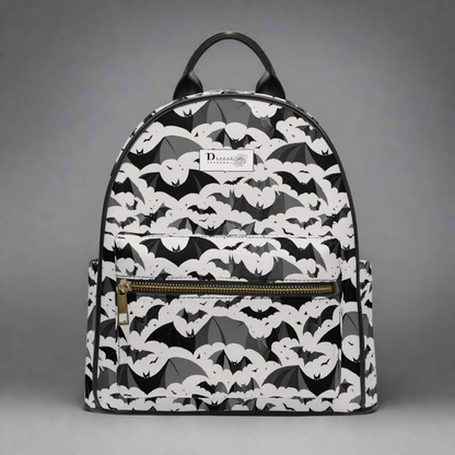 Bats Leather Large Interior Backpack - DeRose Seasonal