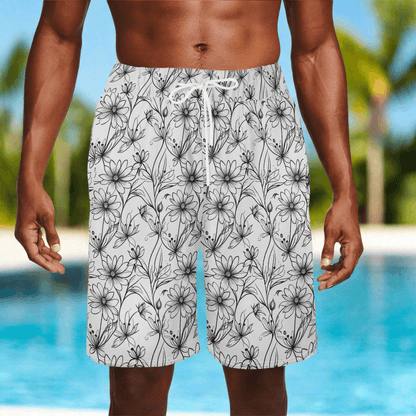 Men's Neutral Spring Mesh Shorts Sea Life Swim Trunks - DeRose Seasonal