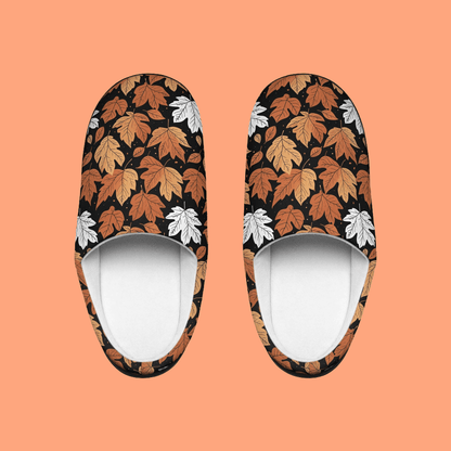 Women's Indoor Maple Leaves Fall Time Slippers - DeRose Seasonal