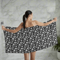 Black and White Ornament Bath Towel - DeRose Seasonal