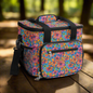 Floral Trippy Insulated Leakproof Cooler Bag Lunch Box