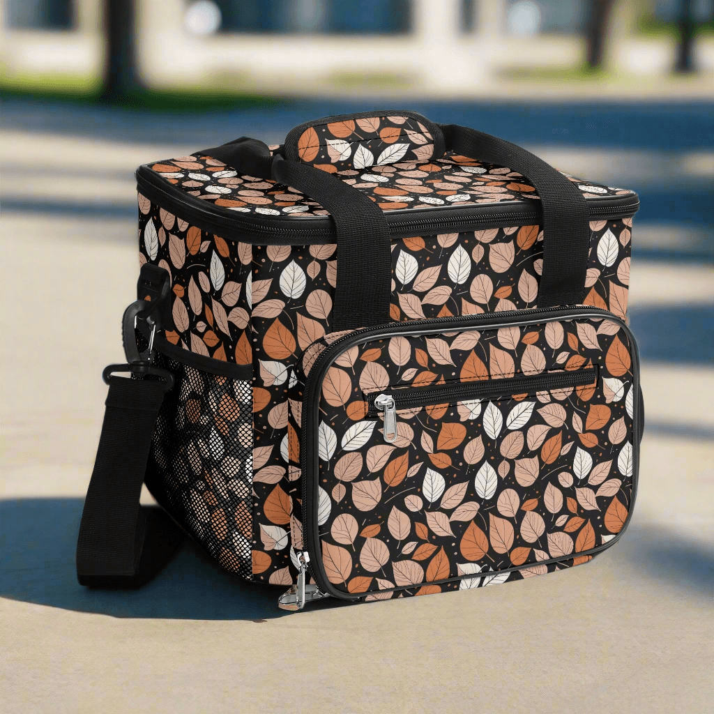 Dark Leaves Insulated Leakproof Cooler Bag Lunch Box - DeRose Seasonal