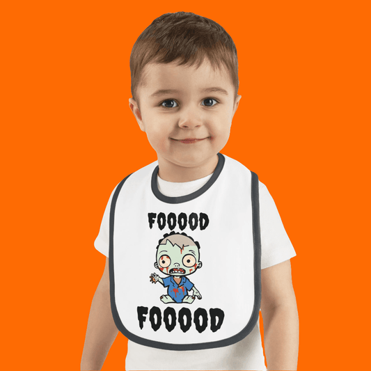 Zombie Baby Cotton Velcro Halloween Bib - DeRose Seasonal