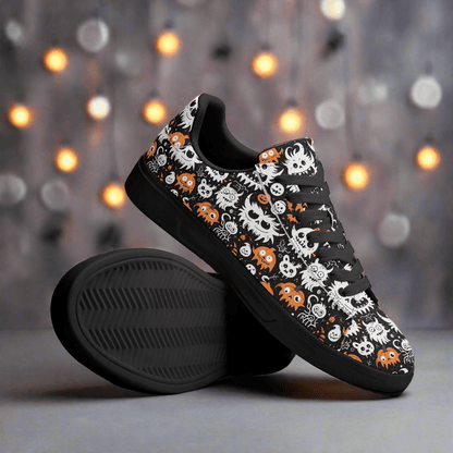 Cute Monsters Adult Lightweight Brand Low Top Leather Shoes - DeRose Seasonal