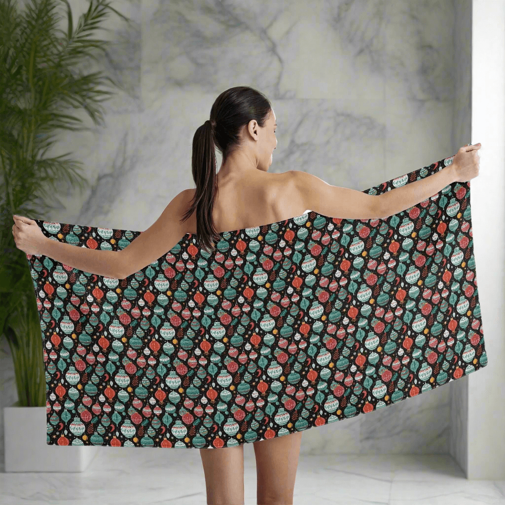Big Ornament Bath Towel - DeRose Seasonal