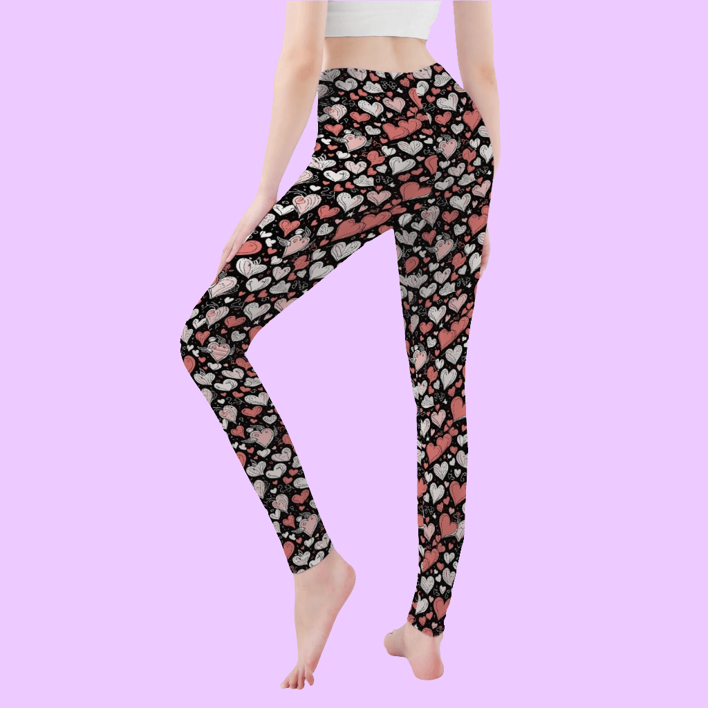 Colorful Hearts Women's Yoga Pants - DeRose Seasonal
