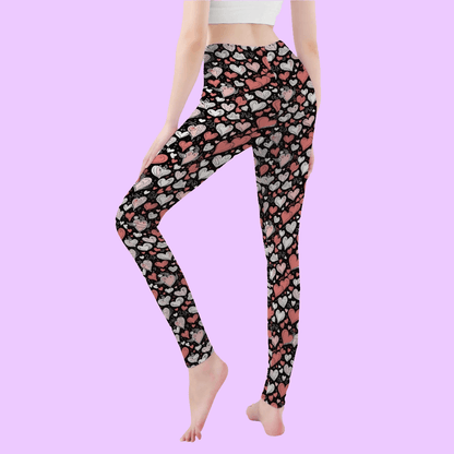 Colorful Hearts Women's Yoga Pants - DeRose Seasonal