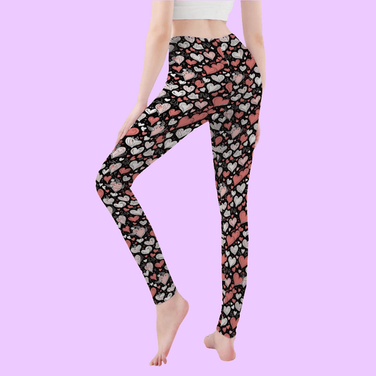 Colorful Hearts Women's Yoga Pants - DeRose Seasonal