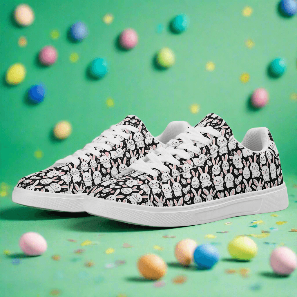 Cute Bunny Adult Lightweight Brand Low Top Leather Shoes - DeRose Seasonal