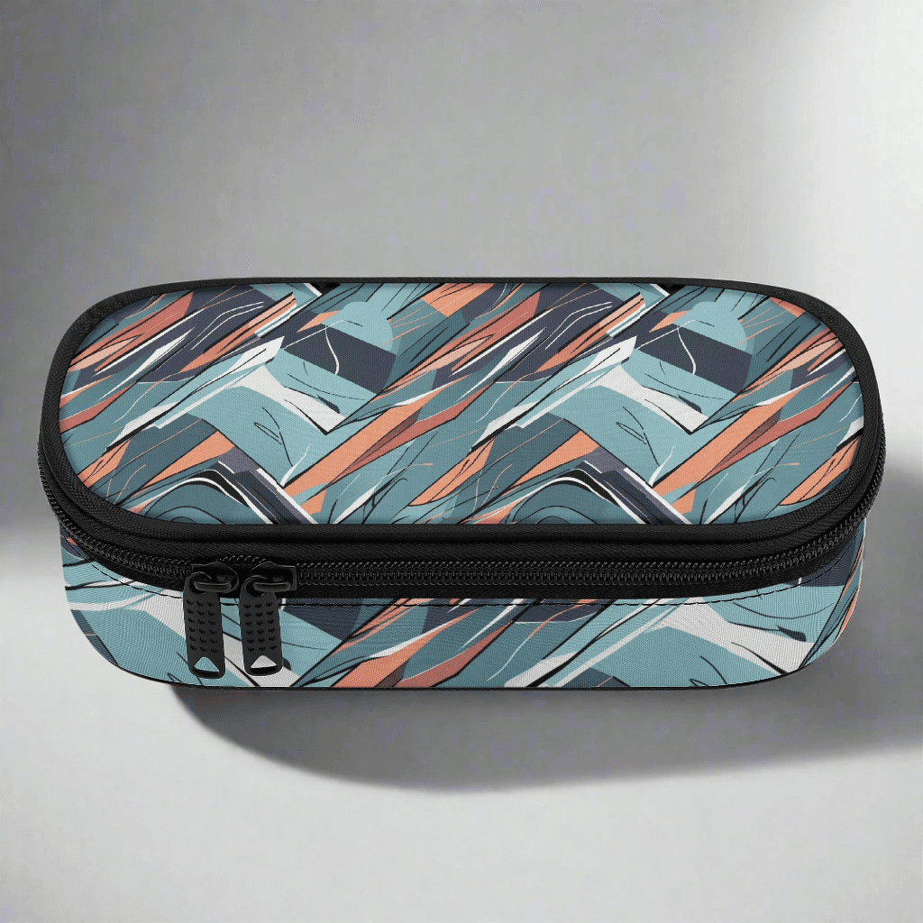Abstract Breeze 3-Layer Pencil and Cosmetic Case - DeRose Seasonal