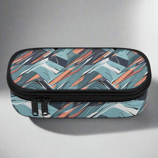 Abstract Breeze 3-Layer Pencil and Cosmetic Case - DeRose Seasonal