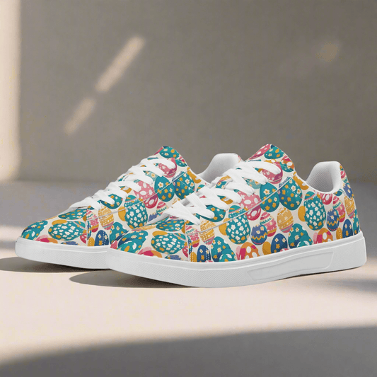Festive Egg Adult Lightweight Brand Low Top Leather Shoes - DeRose Seasonal