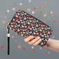 Red Hearts Leather Women's Zipper Wristlet Wallet - DeRose Seasonal