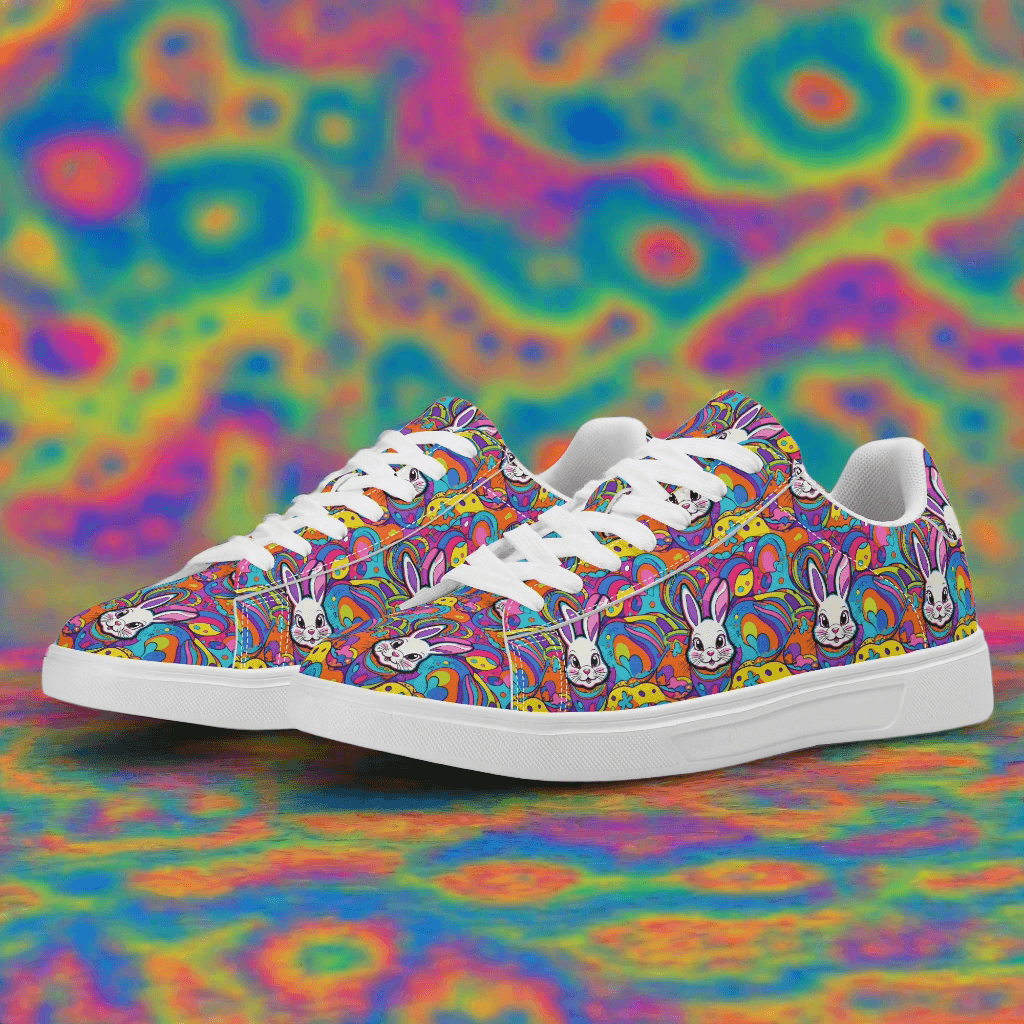 Trippy Bunny Lightweight Brand Low Top Leather Shoes - DeRose Seasonal