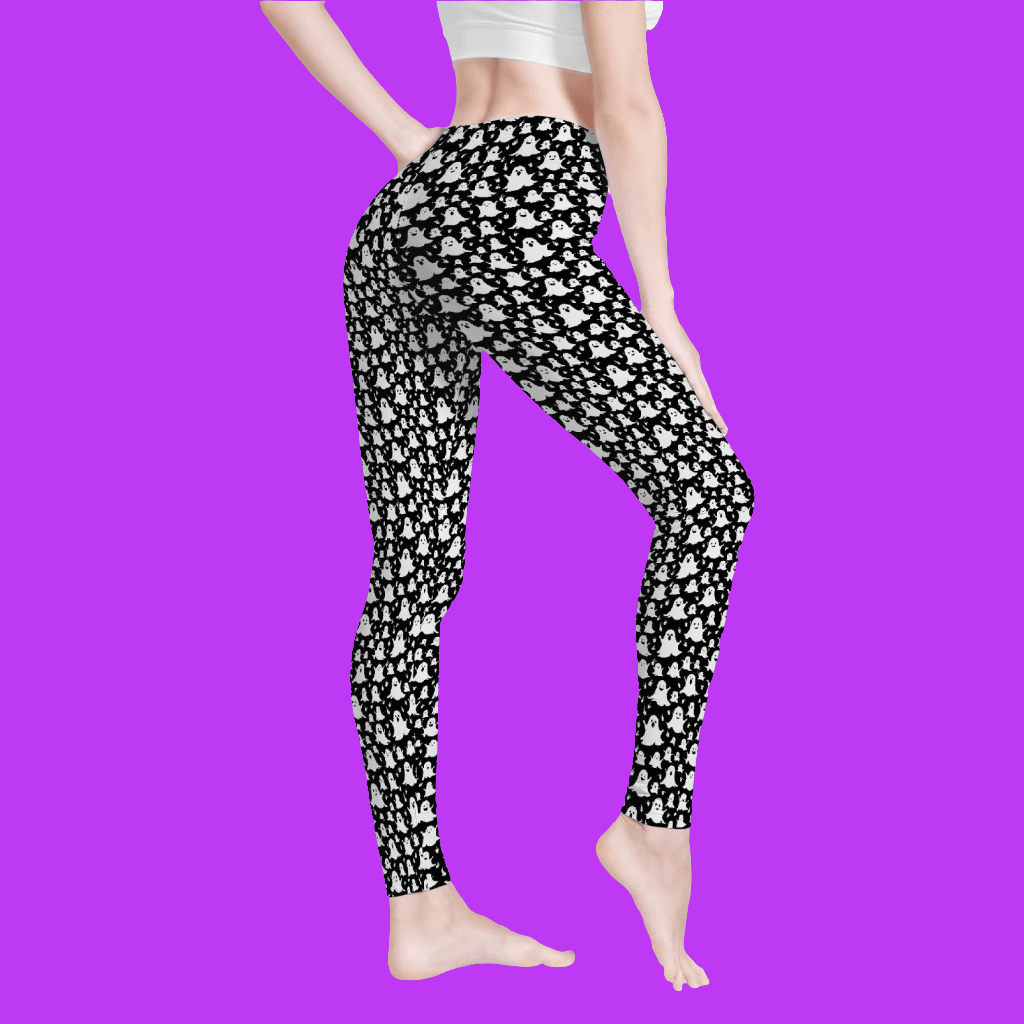Spooky Ghost Women's Yoga Pants - DeRose Seasonal