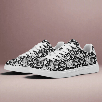 Abstract Love Adult Lightweight Brand Low Top Leather Shoes - DeRose Seasonal
