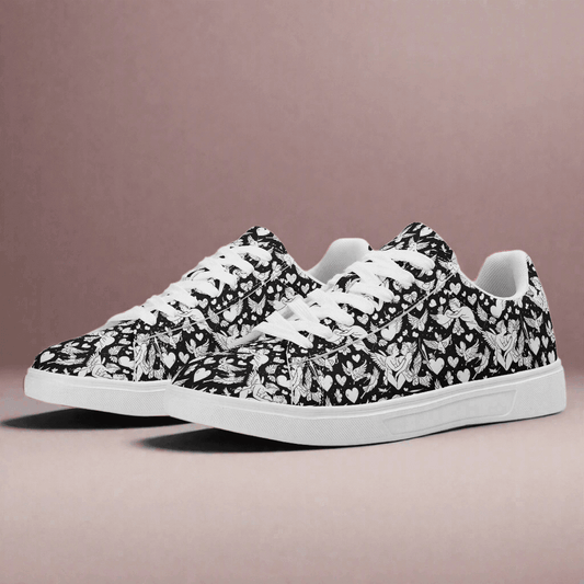 Abstract Love Adult Lightweight Brand Low Top Leather Shoes - DeRose Seasonal