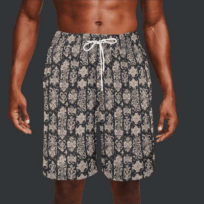 Men's Gothic Emblem Mesh Shorts Sea Life Swim Trunks - DeRose Seasonal