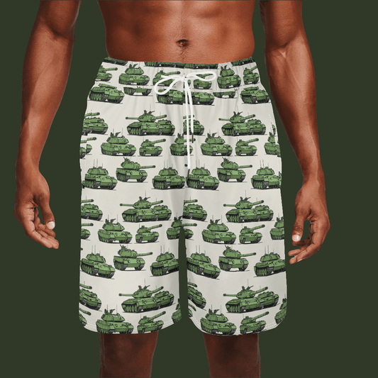 Men's Comic Tanks Mesh Shorts Sea Life Swim Trunks - DeRose Seasonal