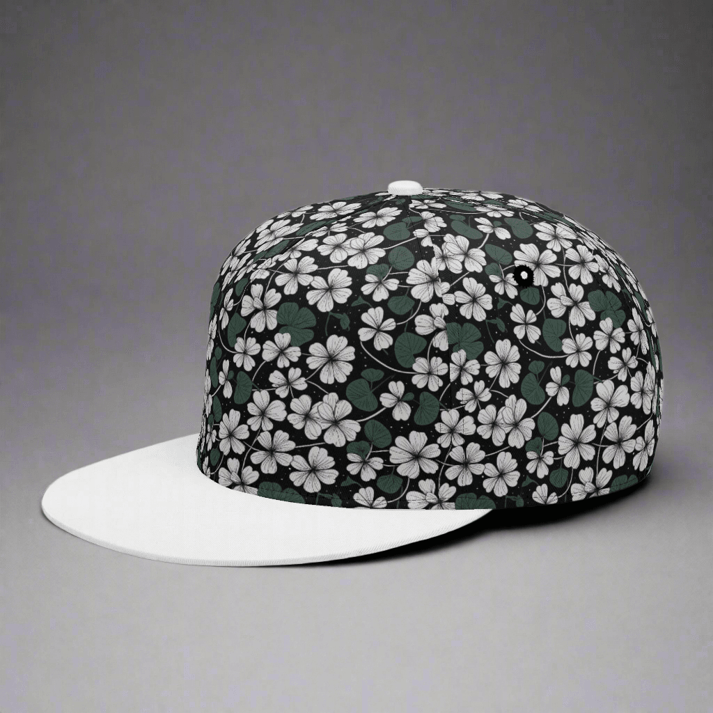 White Clovers Unisex Classic Snapbacks - DeRose Seasonal