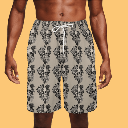 Men's Gothic Tan Mesh Shorts Sea Life Swim Trunks - DeRose Seasonal