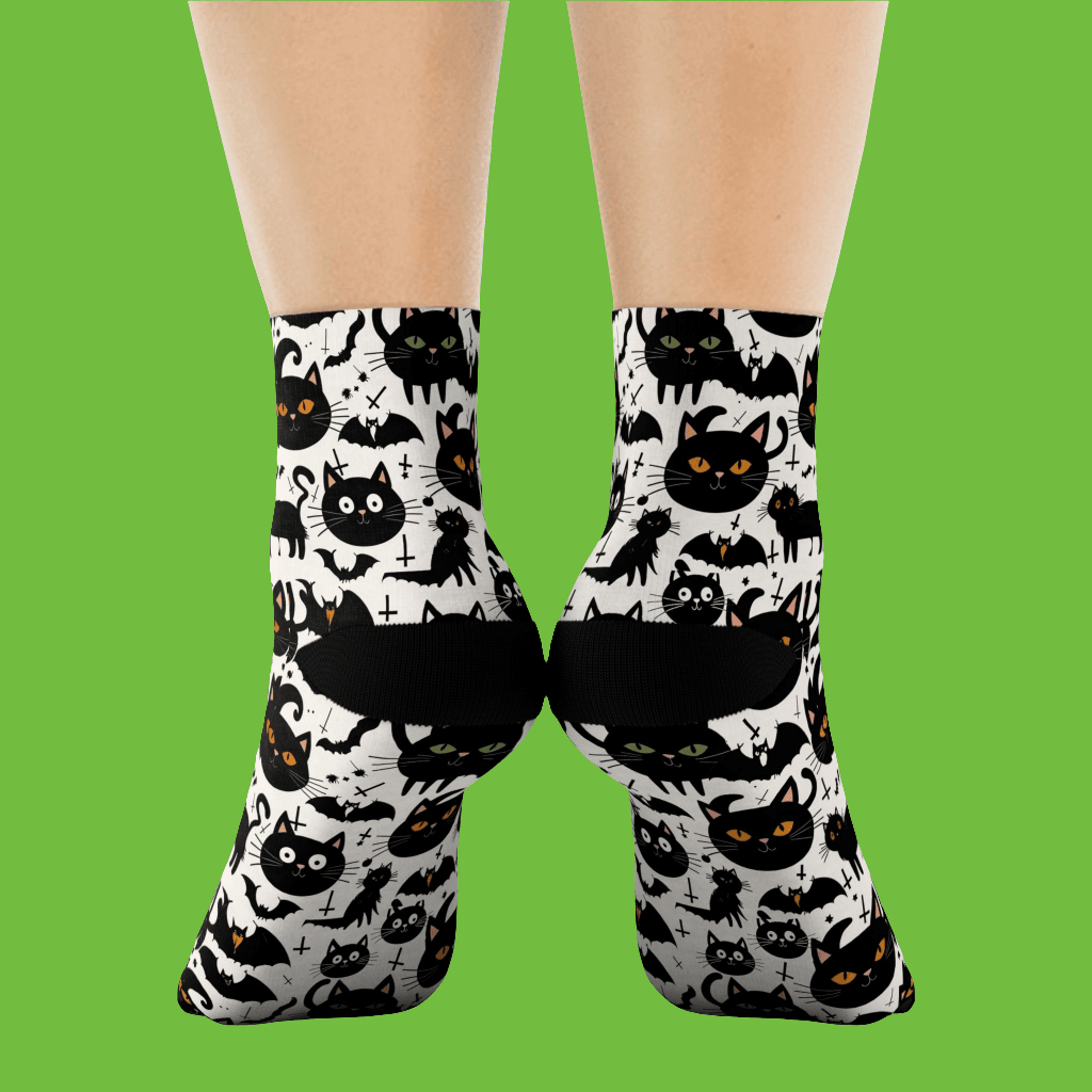 Crazy Cat Lady Polyester Crew Socks 3 sizes - DeRose Seasonal