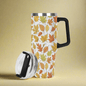 Autumn 40oz Stainless Steel Tumbler Gift With Black Handle and Straw - DeRose Seasonal