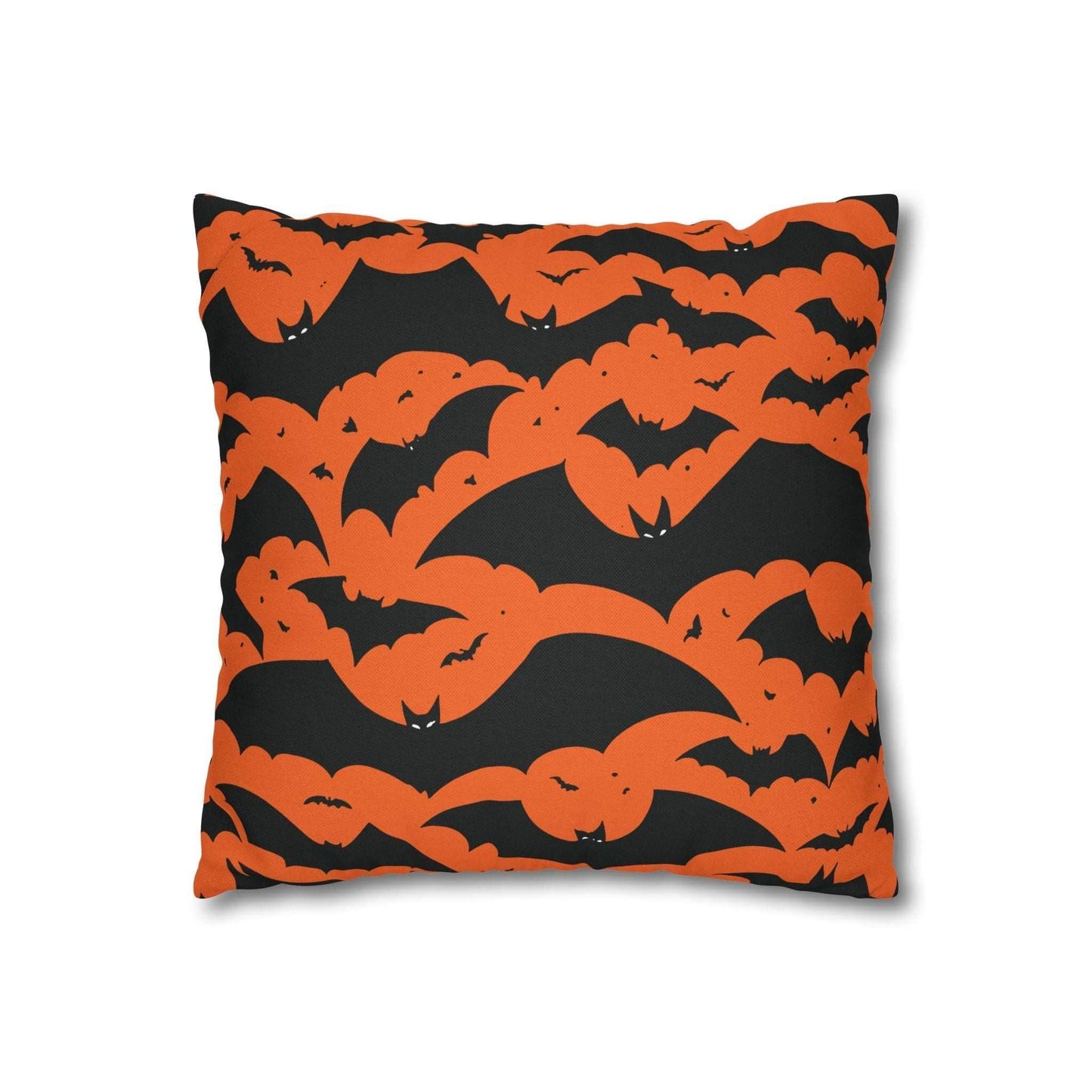 Halloween Bats Spun Polyester Square Pillowcase - DeRose Seasonal