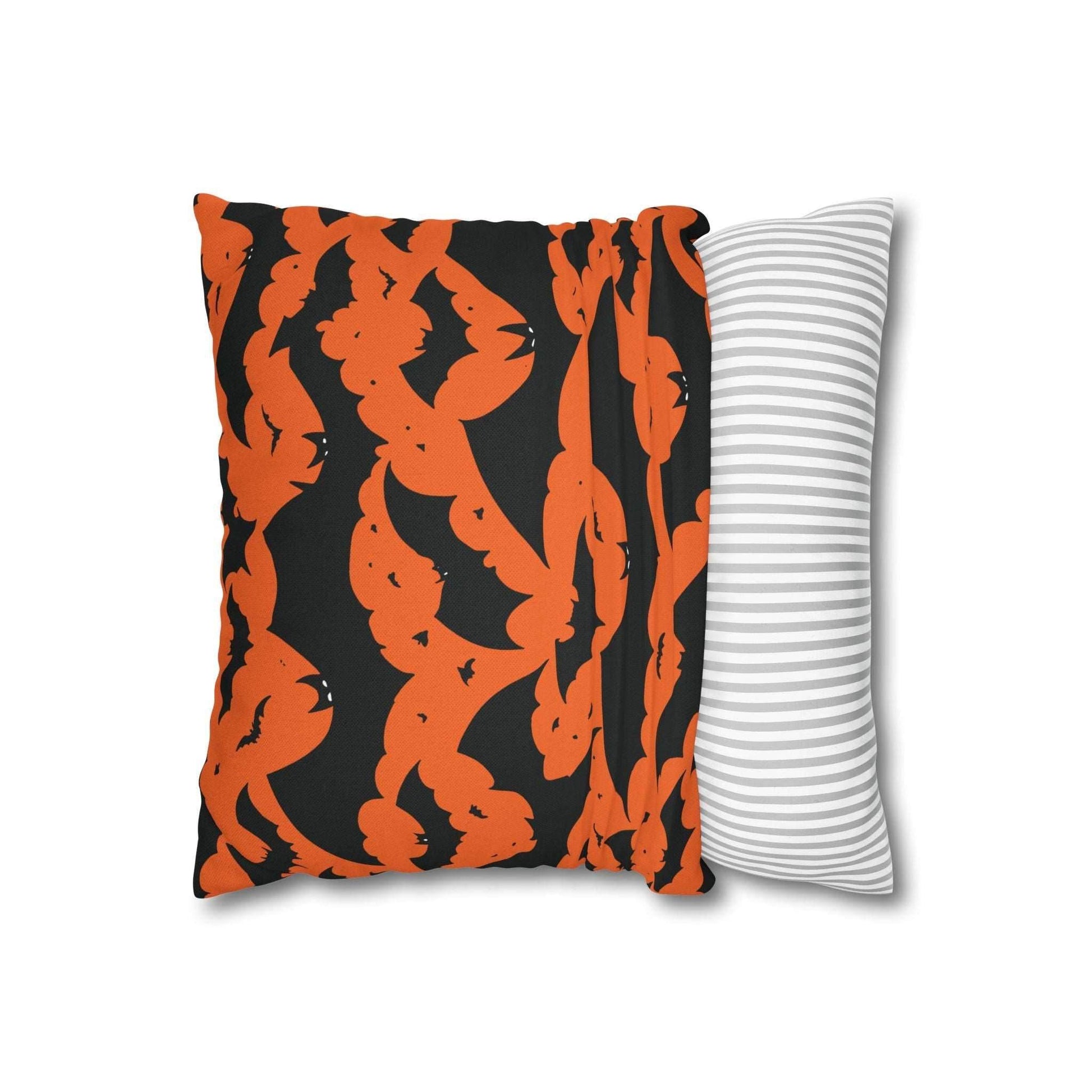 Halloween Bats Spun Polyester Square Pillowcase - DeRose Seasonal