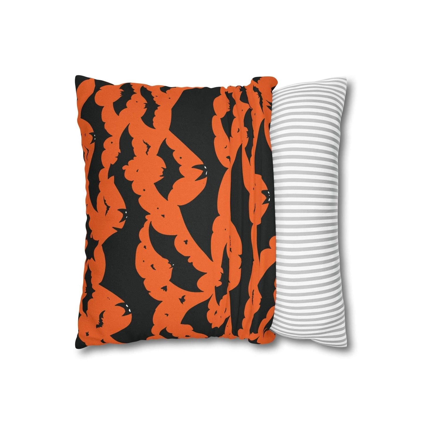 Halloween Bats Spun Polyester Square Pillowcase - DeRose Seasonal